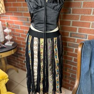 Elegant Black and Multicolor Women's Skirt